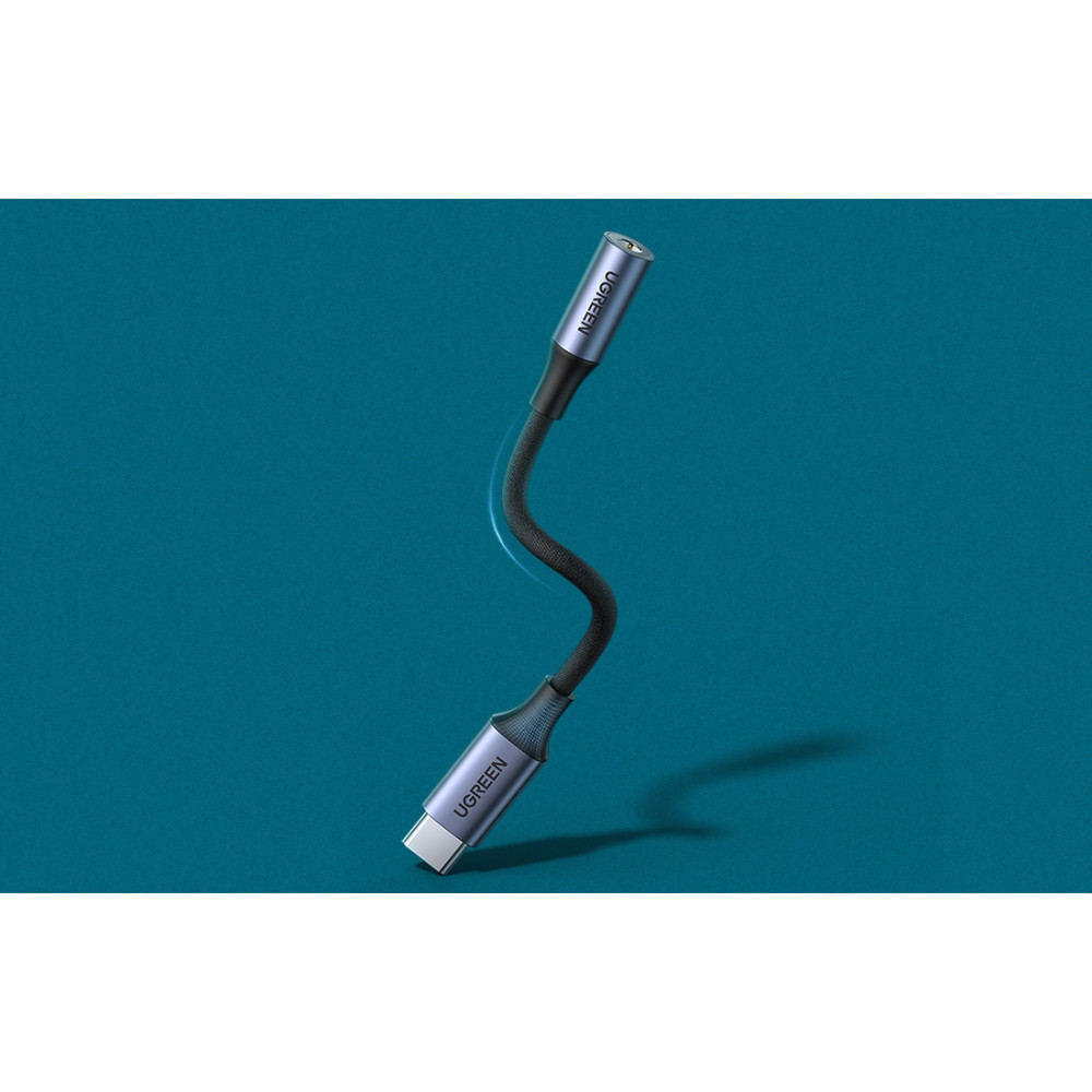 Ugreen Αντάπτορας Type-C (male) σε 3.5mm mini Jack (female) - Dark Gray (80154)