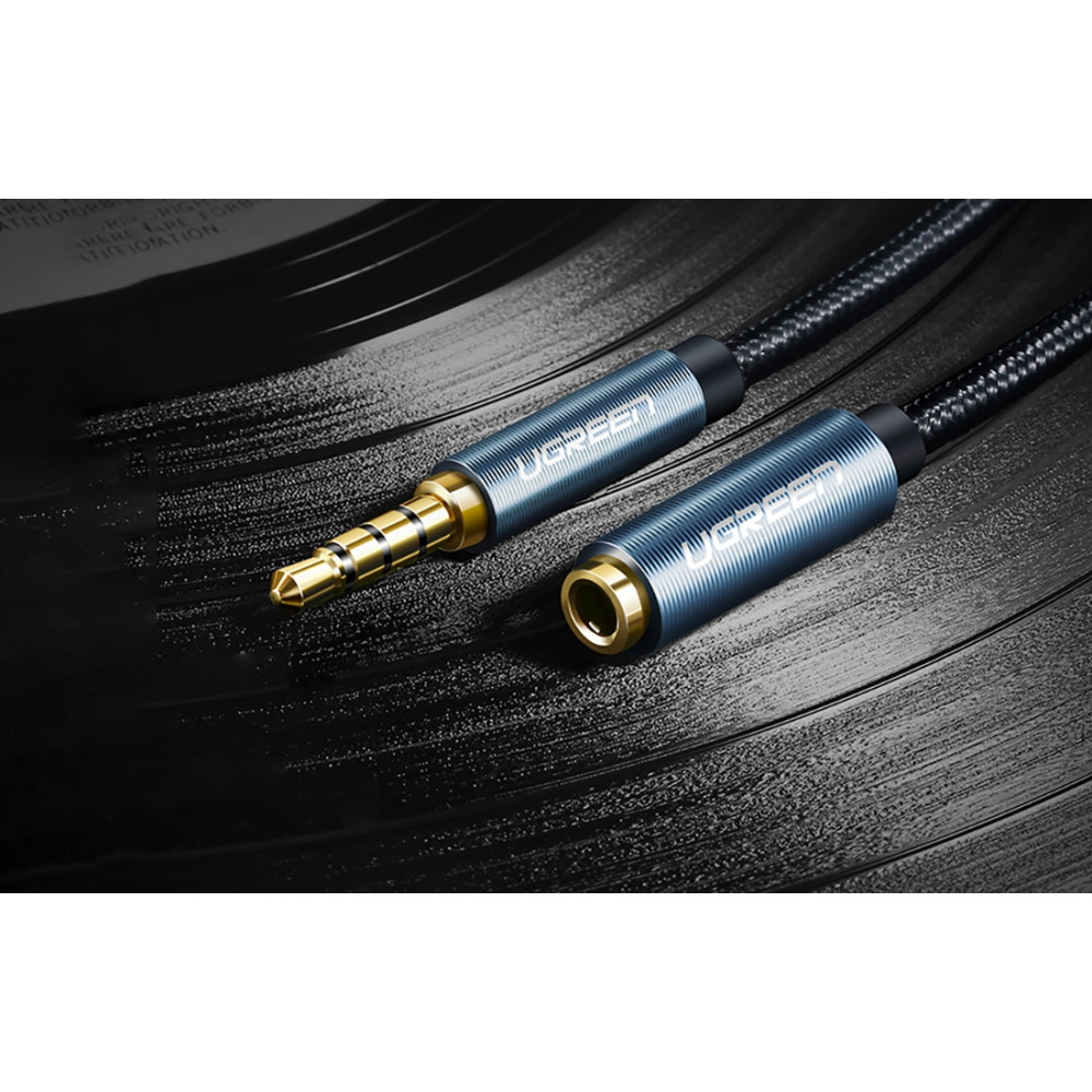 Ugreen Extention Καλώδιο Ήχου Aux Audio - 3.5mm Jack (male) σε 3.5mm Jack (female) - 200cm - Blue / Black (40675)