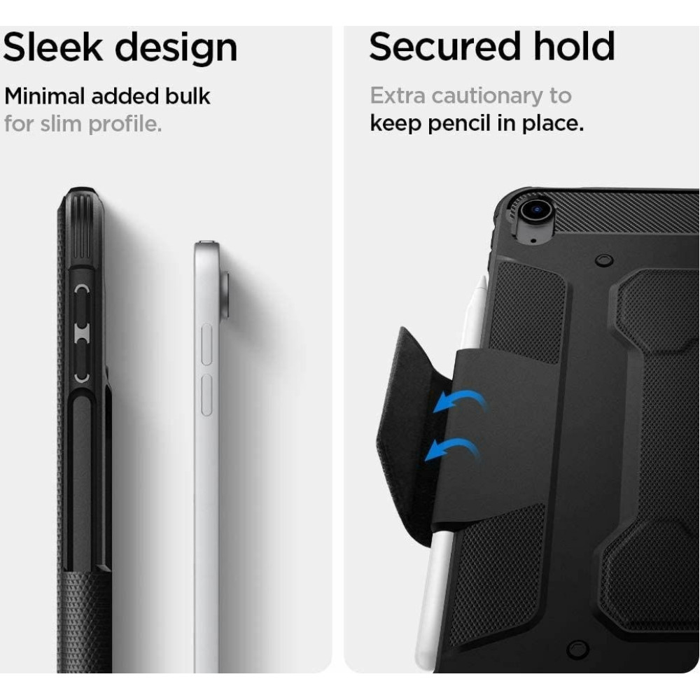 Spigen Θήκη Rugged Armor Pro Apple iPad Air 7 2025 11" / iPad Air 6 2024 11" / Air 5 2022 10.9" / Air 4 2020 10.9" - Black (ACS02054)