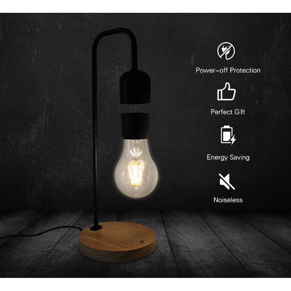 Allocacoc Levitating Light Bulb Table Lamp - Μαγνητικό Αιωρούμενο Επιτραπέζιο Φωτιστικό - Black (DH0296WD/LEVLAP)
