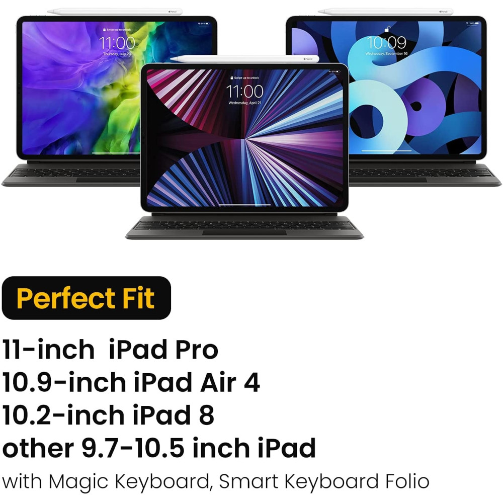 Tomtoc Smartcase Sleeve PadFolio Ανθεκτική Σκληρή Θήκη / Χαρτοφύλακας για iPad 9.7"-11" - Black (A06-002D01)