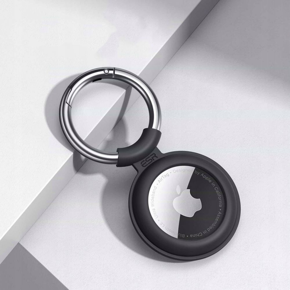ESR Cloud Θήκη / Μπρελόκ Σιλικόνης Apple AirTag - Red / Black - 2 Τεμάχια (4894240148327)