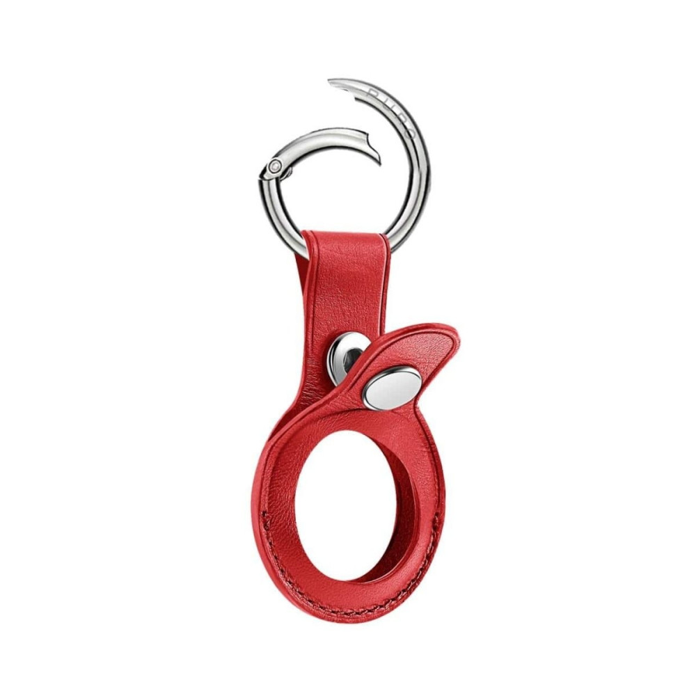 Puro Sky Leather Look Θήκη / Μπρελόκ Apple AirTag - Red (ATSKY1-RED)