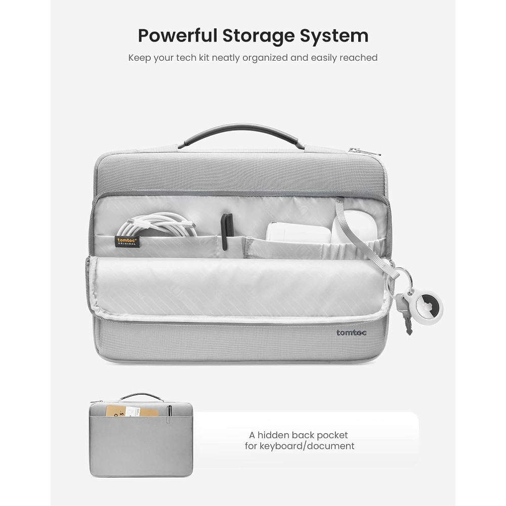 Tomtoc Pocket Bag - Τσάντα Μεταφοράς Versatile A14 για MacBook Air / Pro 13" - Gray (A14-B02G)