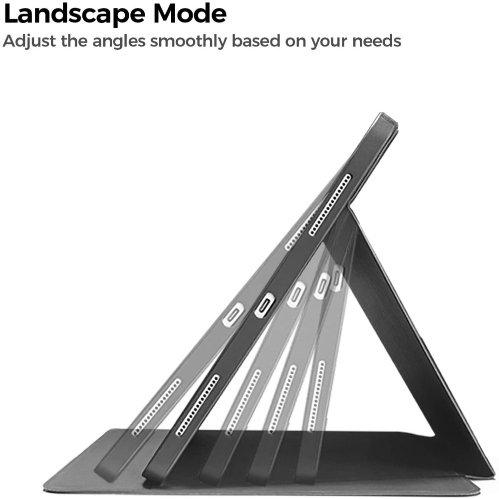 Tomtoc Θήκη Vertical Tri-Case Apple iPad Air 7 2025 11" / Air 6 2024 11" / Air 5 2022 10.9" / Air 4 2020 10.9" - Black (B02-005D)