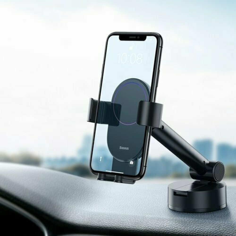 Baseus Car Mount Gravity Holder - Βάση Στήριξης Αυτοκινήτου με Βεντούζα για Κινητά 4.7"- 6.5" - Black (SUYL-JY01)
