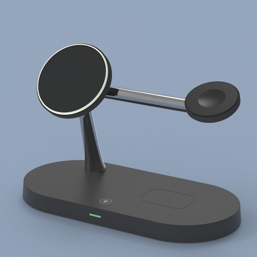 Tech-Protect A12 3 in 1 Wireless Charging Station - Βάση Ασύρματης Φόρτισης MagSafe για iPhone 16 / 15 / 14 / 13 / 12 / Airpods / Apple Watch - 15W - Black (6216990211867)