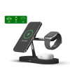Tech-Protect A12 3 in 1 Wireless Charging Station - Βάση Ασύρματης Φόρτισης MagSafe για iPhone 16 / 15 / 14 / 13 / 12 / Airpods / Apple Watch - 15W - Black (6216990211867)