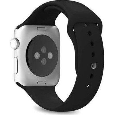 Puro Λουράκι Σιλικόνης Icon - Apple Watch Ultra2/Ultra1/SE/10/9/8/7/6/5/4 (49/46/45/44mm) - S/M & M/L - Black - 2 Τεμάχια (AW44ICON-BLK)