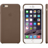 Official Apple Leather Case - Δερμάτινη Θήκη Apple iPhone 6S Plus / 6 Plus - Olive Brown (MGQR2ZM/A)