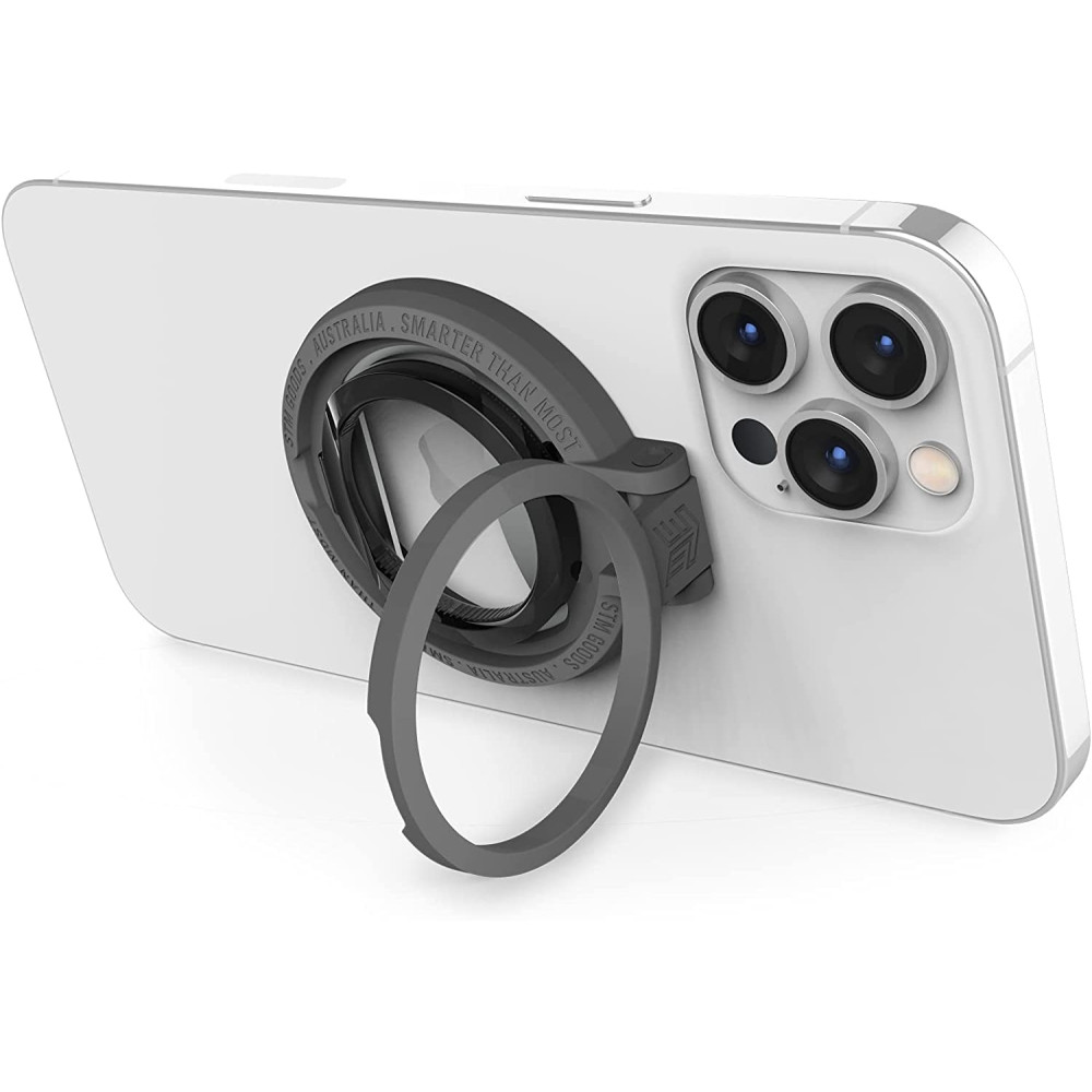 STM MagLoop - MagSafe Βάση / Finger Holder / Ανοιχτήρι για iPhone 14 / 13 / 12 - Grey - 2 Έτη Εγγύηση (STM-936-327Y-02)
