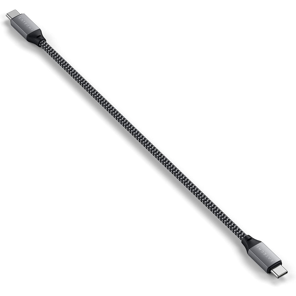 Satechi Καλώδιο Φόρτισης και Μεταφοράς Δεδομένων Type-C σε Type-C - 100W - 25cm - Space Gray (ST-TCC10M)