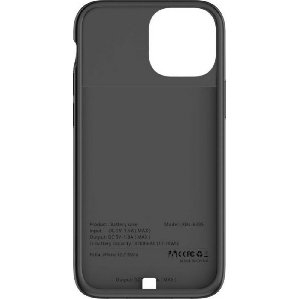 Tech-Protect Θήκη με Ενσωματωμένη Μπαταρία 4700mAh Apple iPhone 13 mini / 12 mini - Fast Charge - Black (9589046917813)