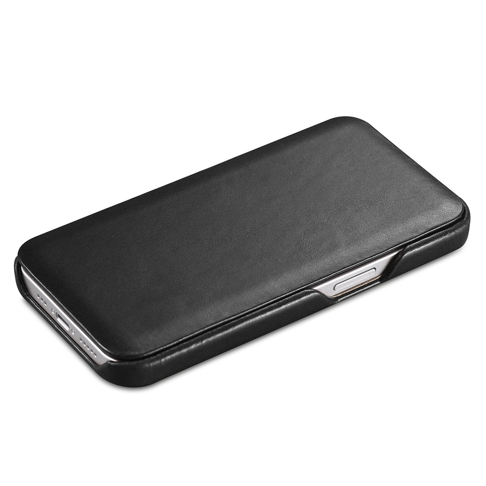 iCarer Vintage Series Curved Edge - Δερμάτινη Θήκη Apple iPhone 13 Pro Max - Black (RIX1304-BK)