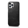 iCarer Vintage Series Curved Edge - Δερμάτινη Θήκη Apple iPhone 13 Pro Max - Black (RIX1304-BK)