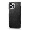 iCarer Vintage Series Side-Open Δερμάτινη Θήκη Apple iPhone 13 Pro - Black (RIX1307-BK)