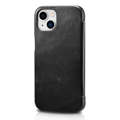iCarer Vintage Series Side-Open Δερμάτινη Θήκη Apple iPhone 13 - Black (RIX1306-BK)