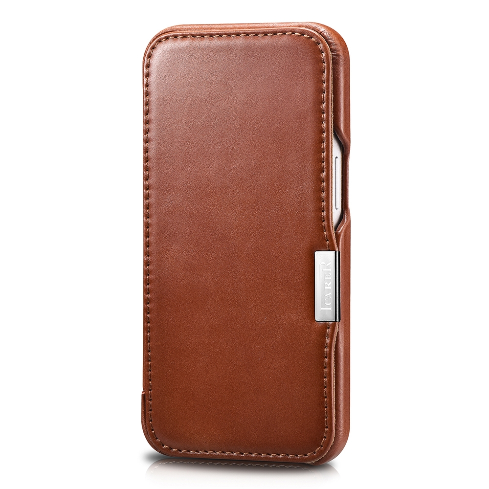 iCarer Vintage Series Side-Open Δερμάτινη Θήκη Apple iPhone 13 - Brown (RIX1306-BN)