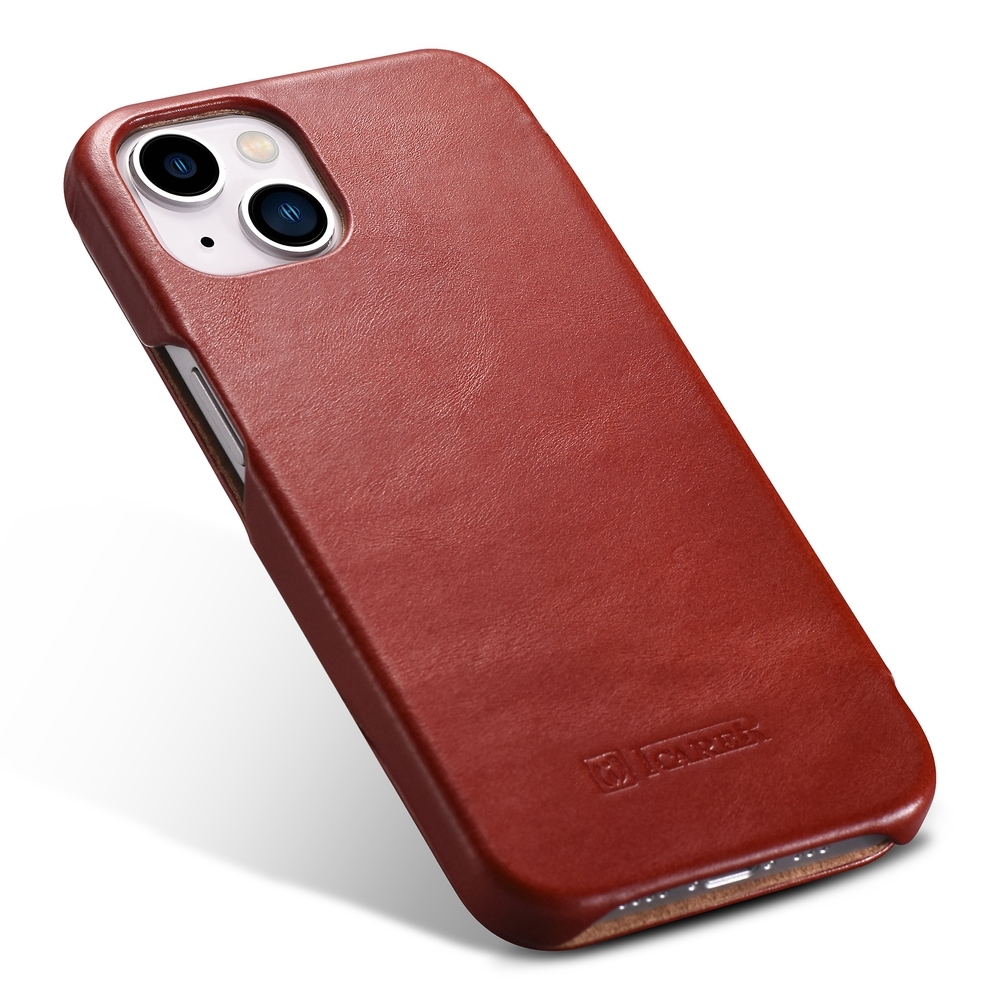 iCarer Vintage Series Curved Edge - Δερμάτινη Θήκη Apple iPhone 13 - Red (RIX1302-RD)