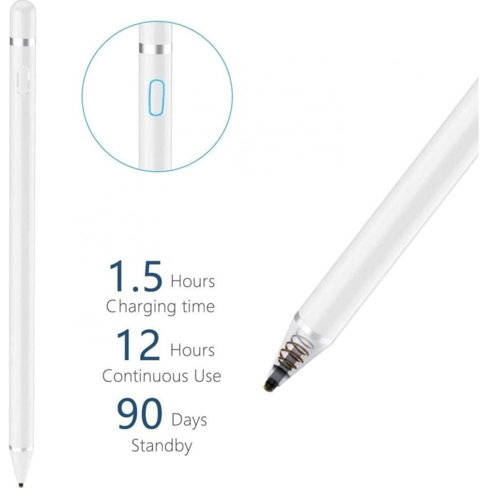 Tech-Protect Active Stylus Pen - Ψηφιακή Γραφίδα για Smartphone / Tablet - White (0795787711583)