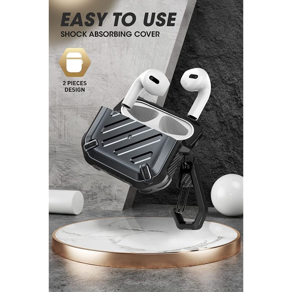 Supcase Ανθεκτική Θήκη Unicorn Beetle Pro Apple AirPods 3rd Gen - Black (843439114623)