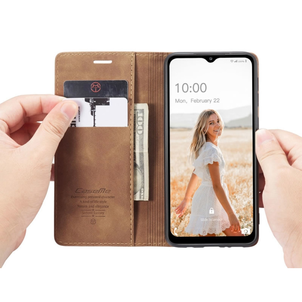 CaseMe Θήκη - Πορτοφόλι Samsung Galaxy A32 5G - Light Brown (8719793128984)