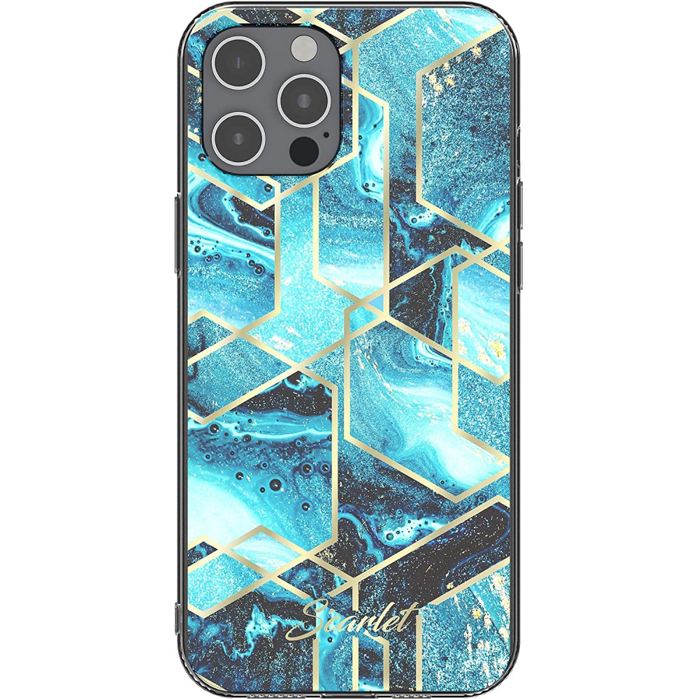 Ghostek Θήκη Stylish Scarlet Apple iPhone 12 Pro Max - Blue Waves (SCACAS069)