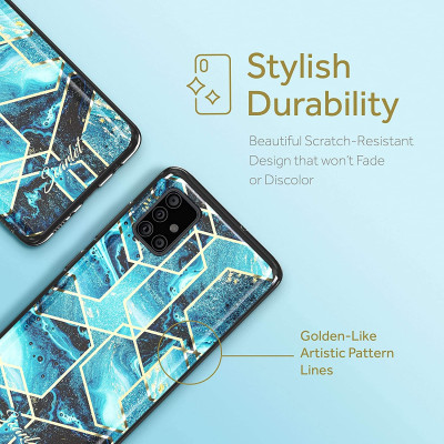 Ghostek Θήκη Stylish Scarlet Samsung Galaxy A51 - Blue Waves (SCACAS028)