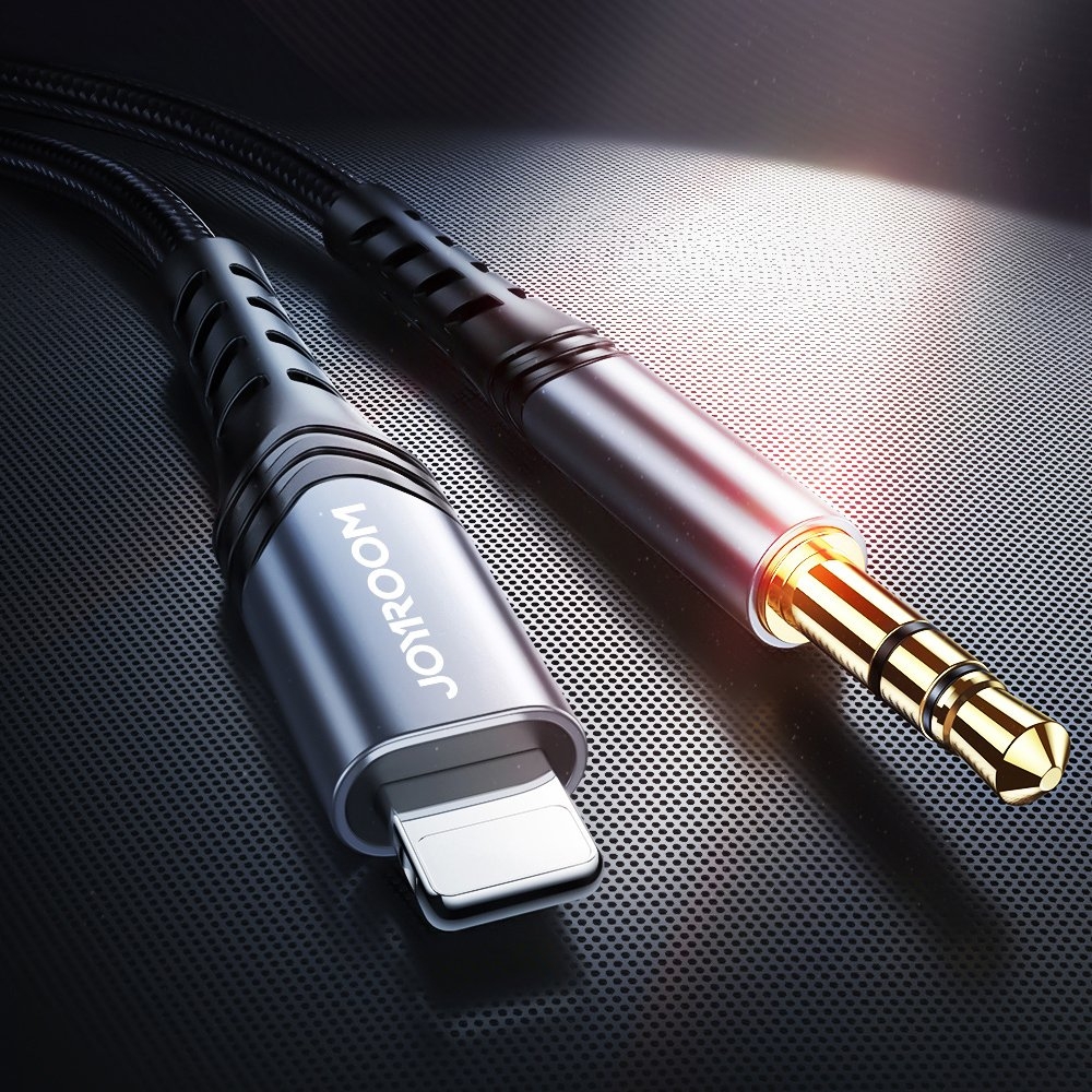 Joyroom SY-A02 Hi-Fi Audio Cable - Καλώδιο Lightning (male) σε Καλώδιο Ήχου mini Jack 3.5mm (male) - 200cm - Black (6941237136725)
