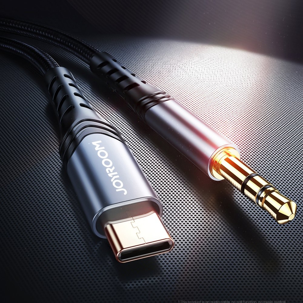 Joyroom SY-A03 Hi-Fi Audio Cable - Καλώδιο Type-C (male) σε Καλώδιο Ήχου mini Jack 3.5mm (male) - 200cm - Black (6941237136749)