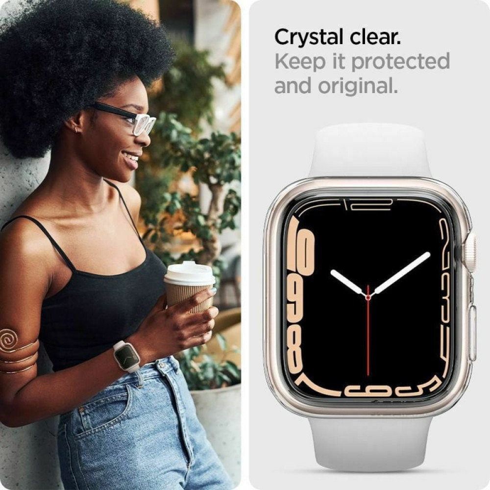 Spigen Διάφανη Θήκη Liquid Crystal - Apple Watch SE/9/8/7/6/5/4 (41/40mm) - Crystal Clear (ACS04195)