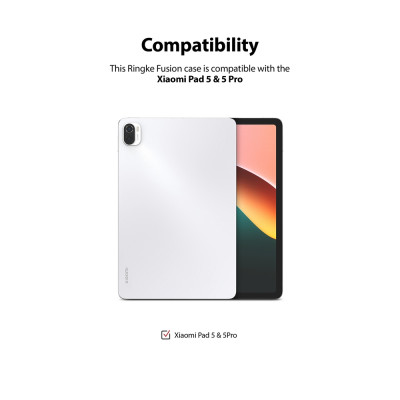 Ringke Fusion Σκληρή Θήκη με TPU Bumper - Xiaomi Pad 5 / 5 Pro 11" - Smoke Black (8809818848741)