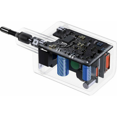 Baseus Super Si Pro - Ταχυφορτιστής Ταξιδιού QC 3.0 με 1 x USB-A / 1 x Type-C - 30W - White (CCSUPP-E02)