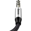 Baseus Yiven Audio M30 - Καλώδιο Ήχου AUX Jack 3.5mm (male) σε Jack 3.5mm (male) - 100cm - Black / Silver (CAM30-BS1)