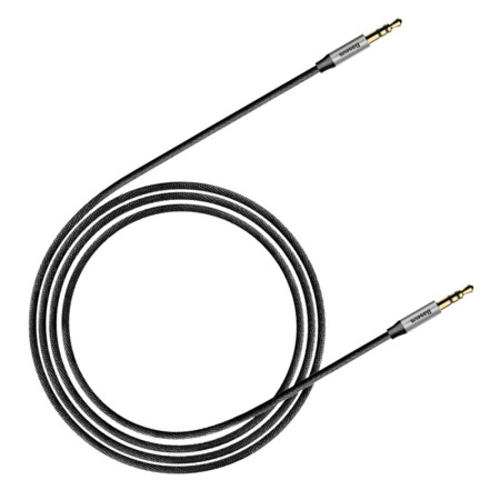 Baseus Yiven Audio M30 - Καλώδιο Ήχου AUX Jack 3.5mm (male) σε Jack 3.5mm (male) - 100cm - Black / Silver (CAM30-BS1)