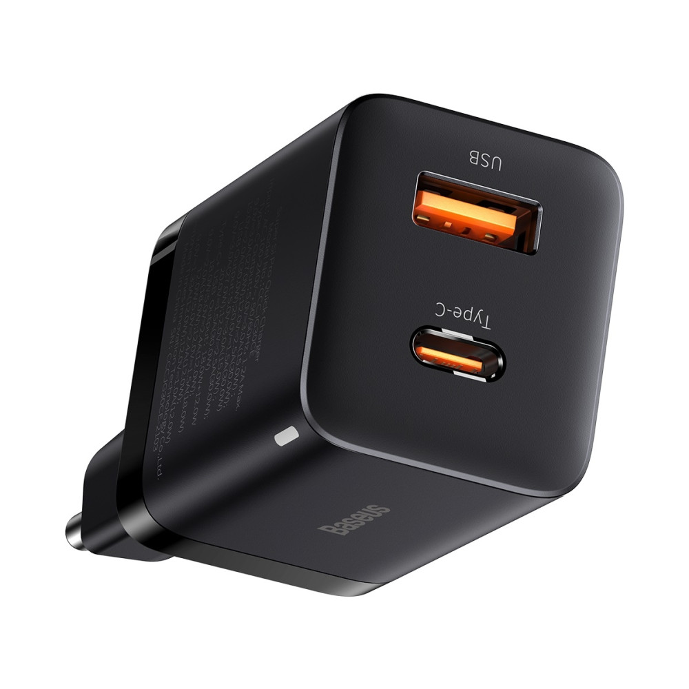 Baseus Super Si Pro - Ταχυφορτιστής Ταξιδιού QC 3.0 με 1 x USB-A / 1 x Type-C - 30W - Black (CCSUPP-E01)