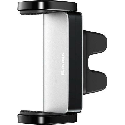 Baseus Steel Cannon Car Mount - Ρυθμιζόμενη Βάση Στήριξης Κινητών 4.7" - 6.5" για Αεραγωγούς Αυτοκινήτων - Silver (SUGP-0S)