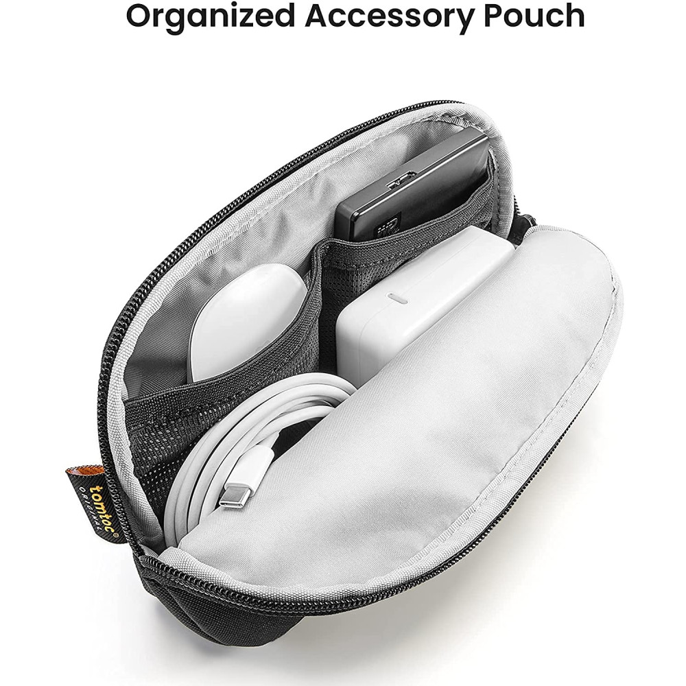 Tomtoc Recycled Sleeve - Σετ Θήκη Versatile A13 για MacBook Pro 14" και Accessory Pouch Θήκη για Αξεσουάρ - Black (A13D2D1GP)