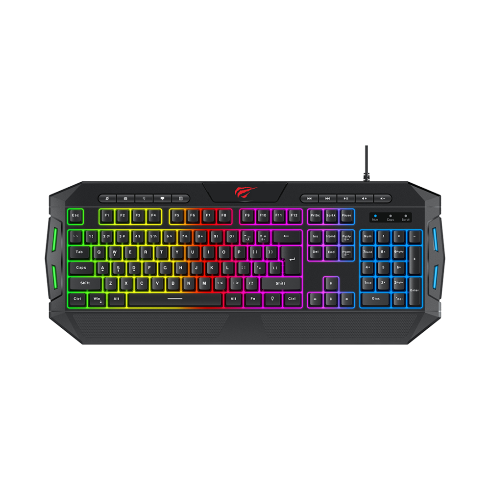 Havit 4in1 Gaming Combo - Σετ Ενσύρματο RGB Gaming Πληκτρολόγιο US / Ποντίκι / Ενσύρματα Ακουστικά Κεφαλής / MousePad - Black (KB501CM)