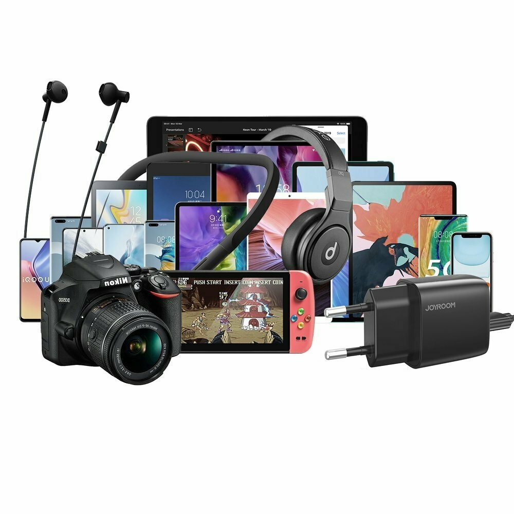 Joyroom Mini Fast Dual Ports Network Charger - Ταχυφορτιστής Ταξιδιού / Αντάπτορας Με 2 x USB-A - 2.4A / 12W - Black (L-2A123)