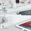 Joyroom Mini Dual Ports Fast Network Charger - Ταχυφορτιστής Ταξιδιού / Αντάπτορας Με 1 x USB-A / 1 x Type-C - QC3.0 / 30W - White (L-QP303)