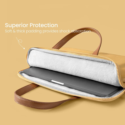 Tomtoc Premium Lady Handle Bag - Τσάντα Μεταφοράς Laptop έως 14" - Yellow (H21-C01Y01)