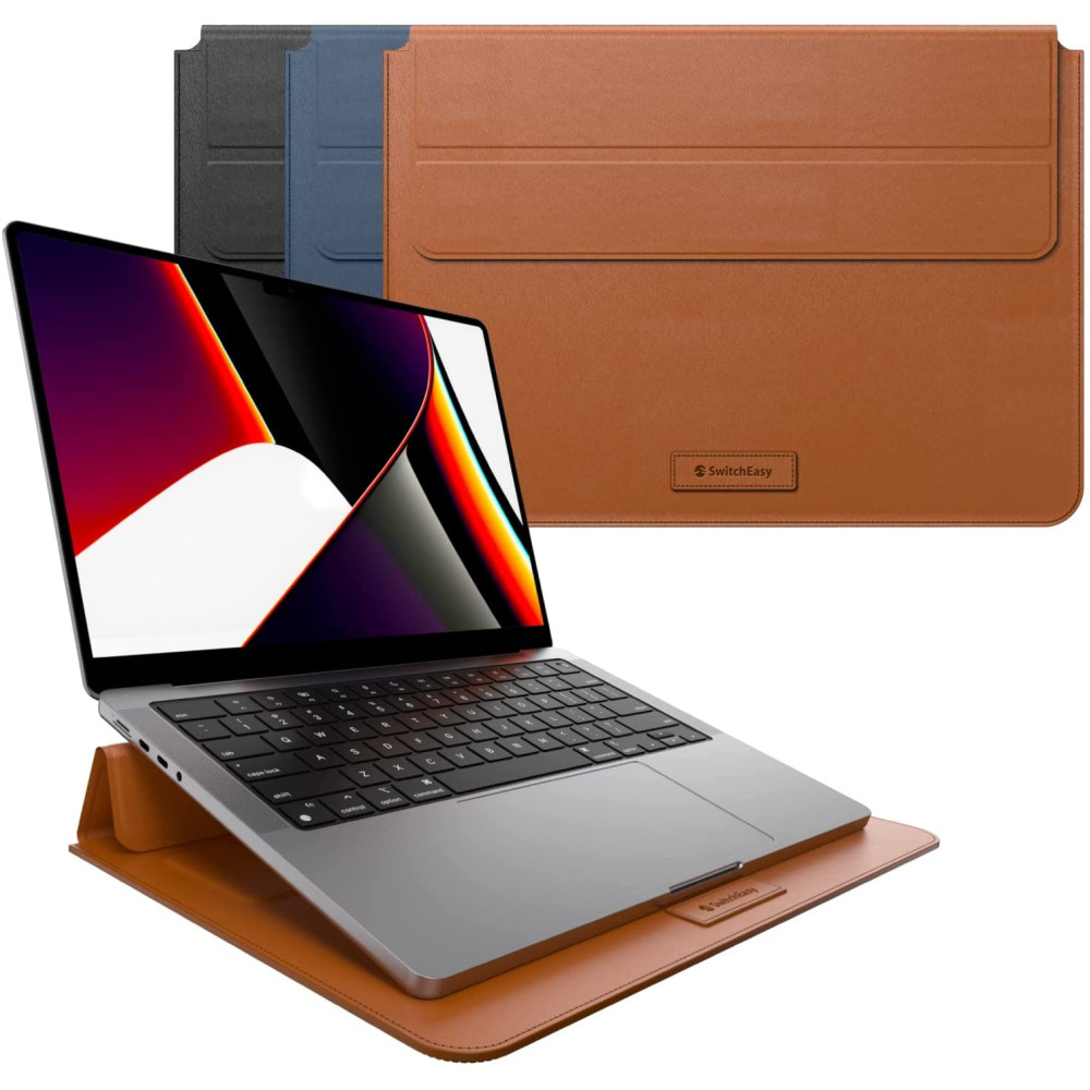 SwitchEasy Easy Stand - Δερμάτινη Θήκη / Βάση για MacBook Pro 15"-16" - Saddle Brown (GS-105-103-201-146)