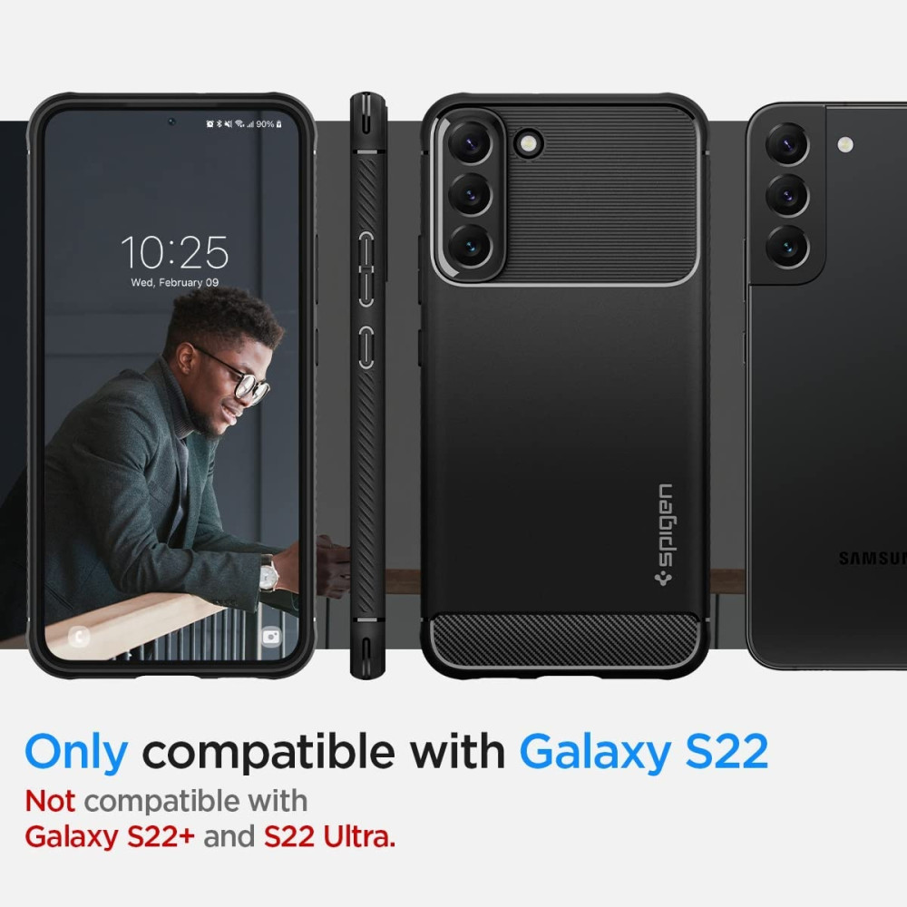 Spigen Θήκη Rugged Armor Samsung Galaxy S22 5G - Matte Black (ACS03986)