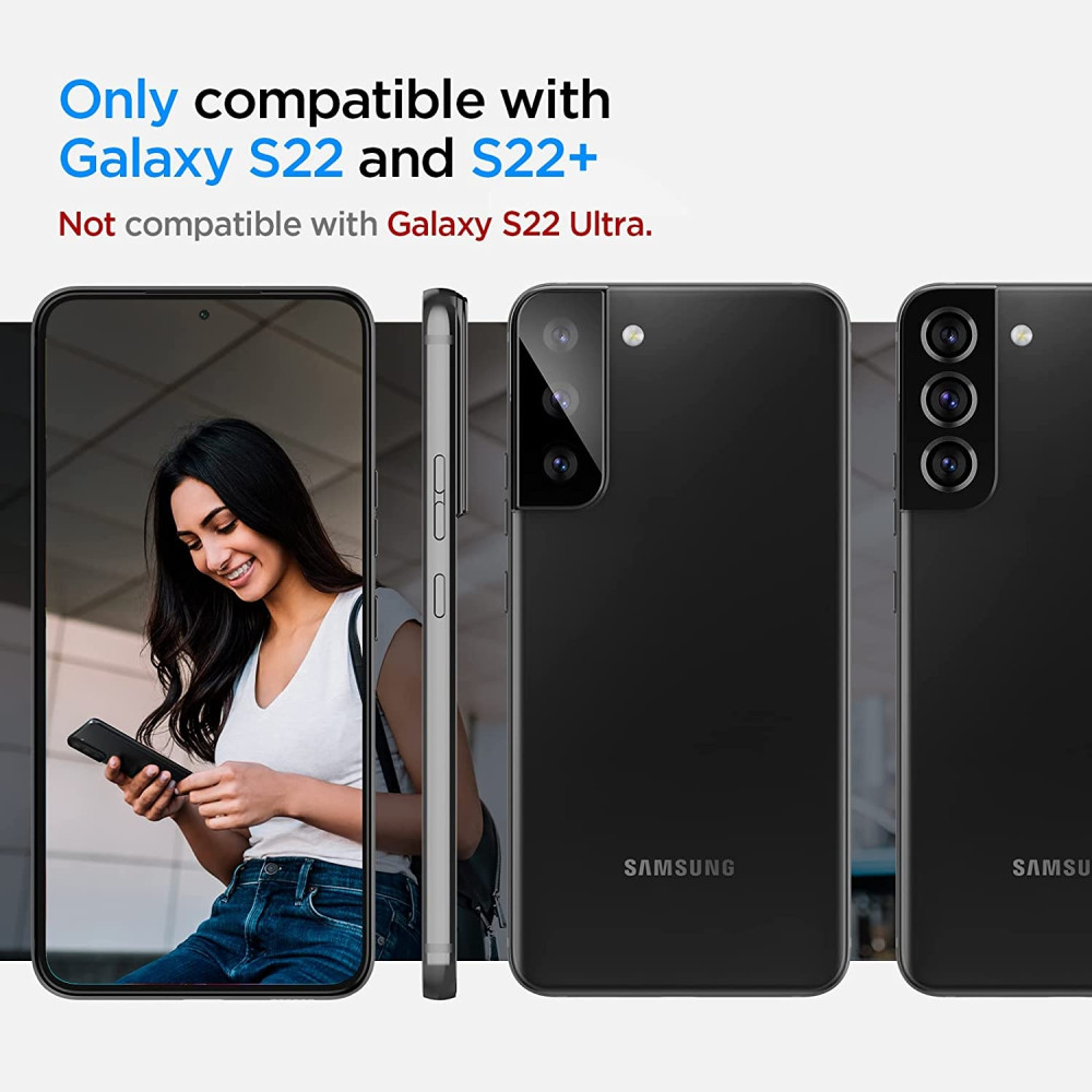 Spigen GLAS.tR OPTIK Camera Lens Protector - Samsung Galaxy S22 5G / S22 Plus 5G - 2 Τεμάχια - Black (AGL04146)