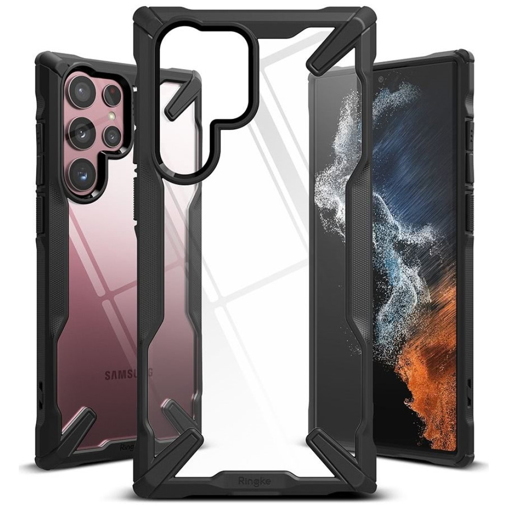 Ringke Fusion X Θήκη - Samsung Galaxy S22 Ultra 5G - Black (8809848202933)