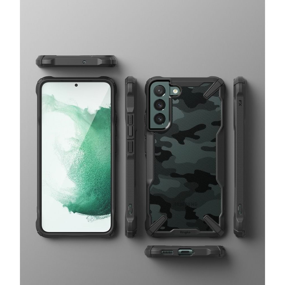 Ringke Fusion X Θήκη - Samsung Galaxy S22 5G - Camo Black (8809848202469)