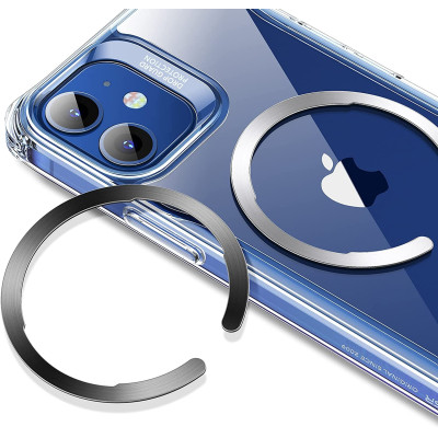 ESR HaloLock MagSafe Universal Magnetic Ring - Αυτοκόλλητος Μαγνητικός Δακτύλιος MagSafe - 2 Τεμάχια - Black / Silver (4894240111130)