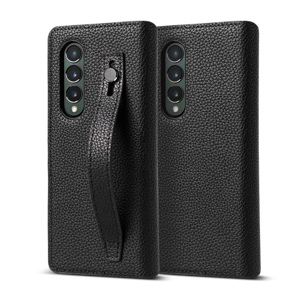 Ringke Folio Signature EZ Strap Θήκη - Πορτοφόλι Samsung Galaxy Z Fold3 5G με Ιμάντα Χειρός - Black (8809818845801)