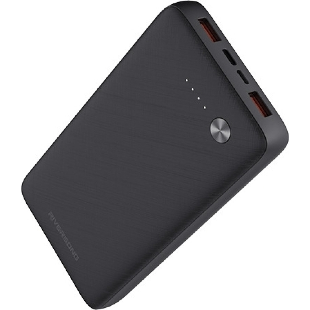Riversong Horizon 20 Powerbank Φορητή Μπαταρία Φόρτισης - 2 x USB-A / 1 x Type-C / 1 x MicroUSB - 20000mAh - 2.4A - Black - 2 Έτη Εγγύηση (PB31B)